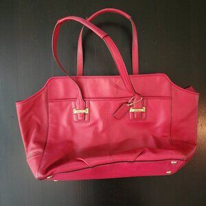 Coach Red Leather Shoulder Bag